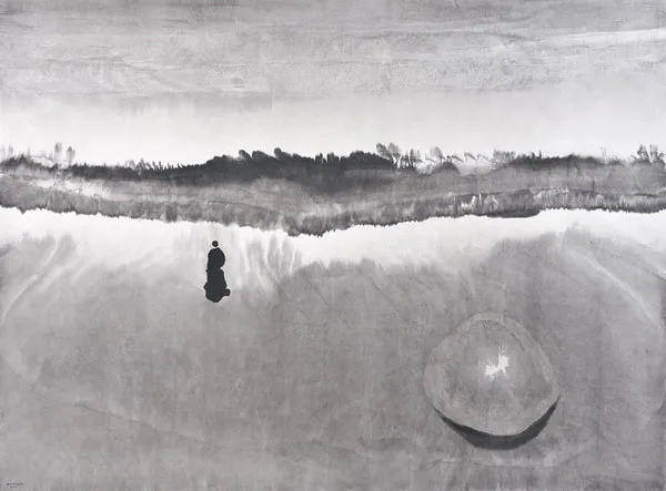 高行健 (b.1940)｜心景｜2013｜水墨紙本｜91x260cm