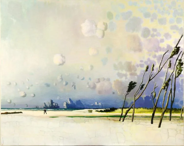 王萬春 (b.1956)｜踽踽獨行｜2009｜油彩、畫布｜81.5×102cm