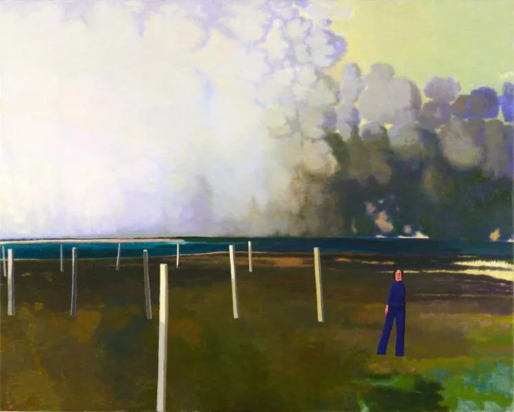 王萬春 (b.1956)｜消失前的紀念｜2009｜油彩、畫布｜81.5×102cm
