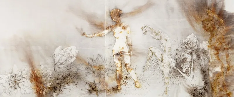 蔡國強 (b.1957)｜晝夜｜2009｜火藥爆破、紙本｜300x3200cm