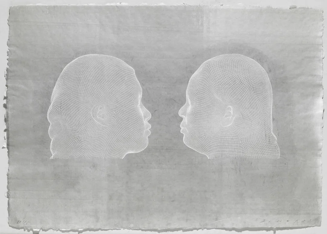 荷梅·普連薩 (b.1955)｜Nuria & Irma (white)｜2012｜蝕刻鋁版畫｜70x100cm