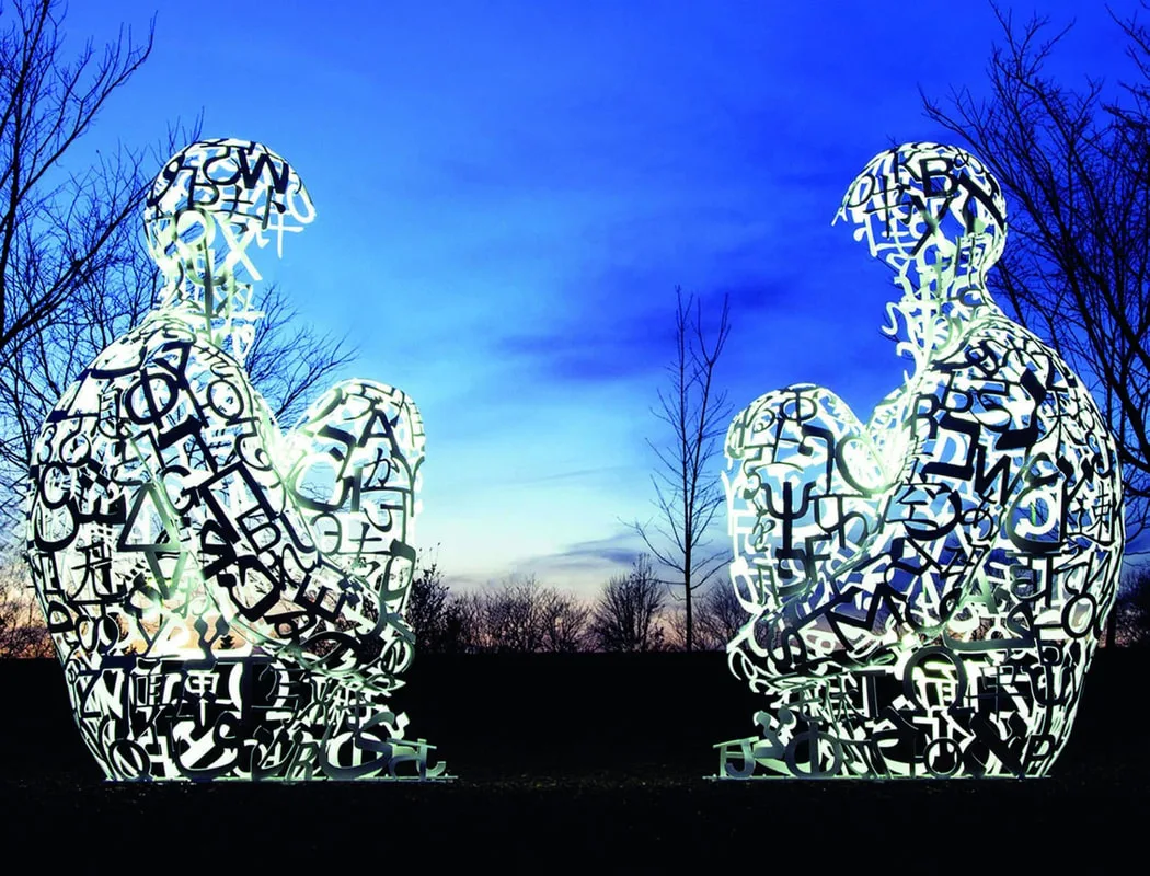 荷梅·普連薩 (b.1955)｜Spiegel I and II｜2010｜不鏽鋼烤漆｜377x235x245cm (each)
