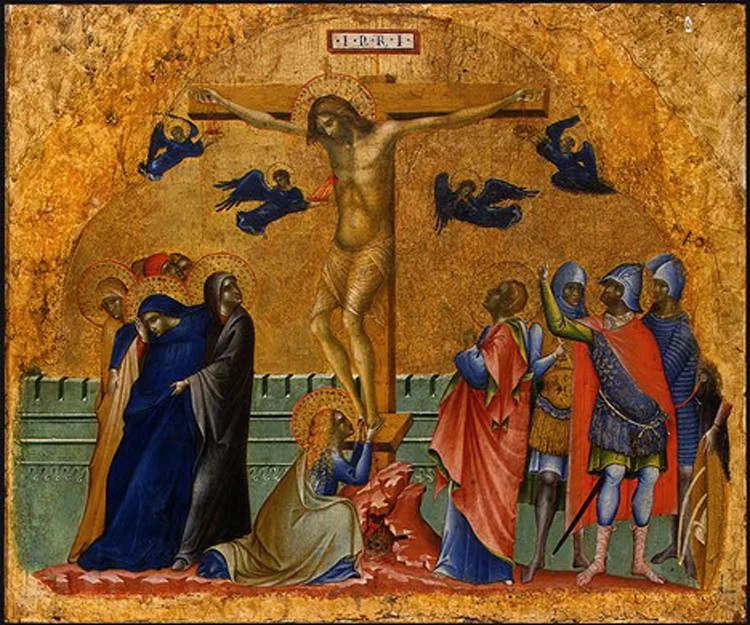 保羅·維納齊亞諾 Paolo Veneziano (1300-1365) ｜ 耶穌受難 The Crucifixion｜1340｜蛋彩畫｜31x37cm