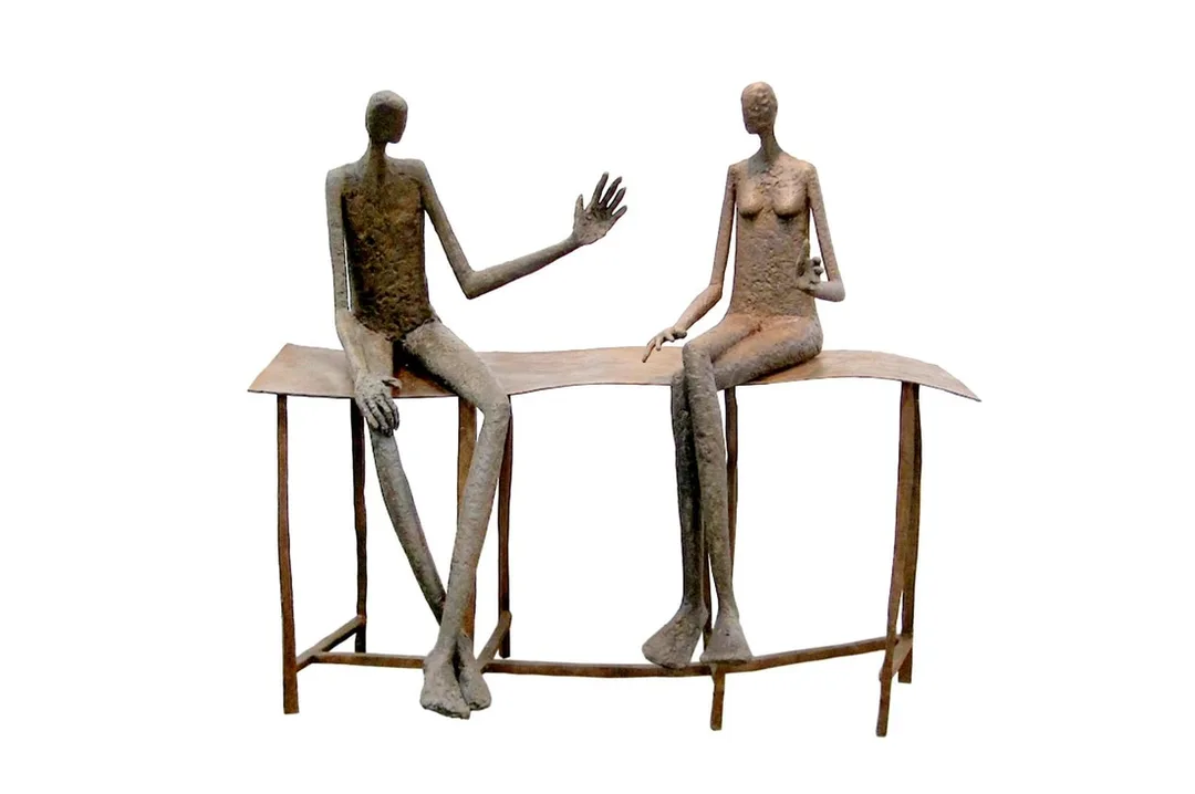 瓦兒 Val (1967-2016)｜公園裡的對話 II Conversation au parc II｜2010｜銅｜180x70x165cm